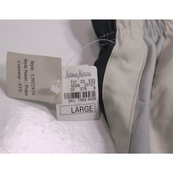 Neiman-Marcus Khaki Tan Swim Trunks Cargo Pocket 7" Inseam Men's Large New! - Picture 6 of 7